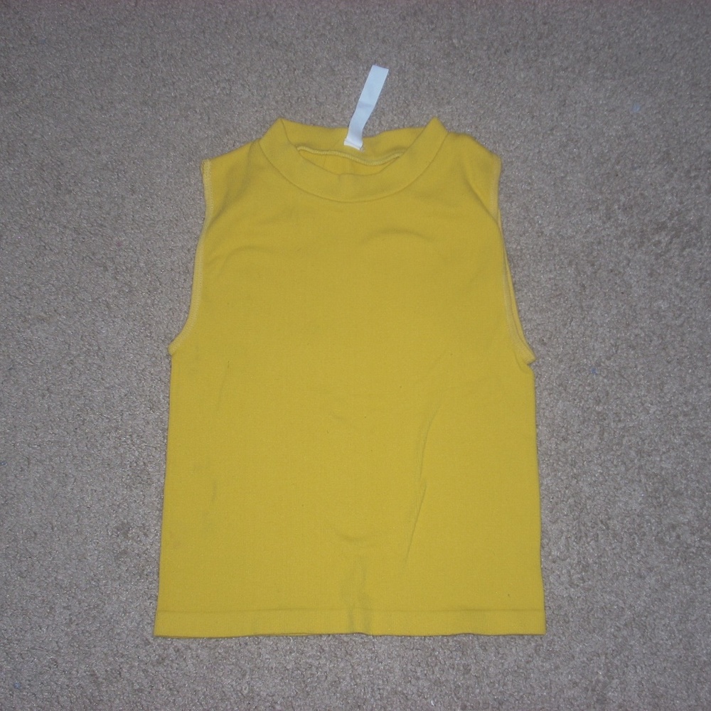 Yellow Turtle Neck Crop